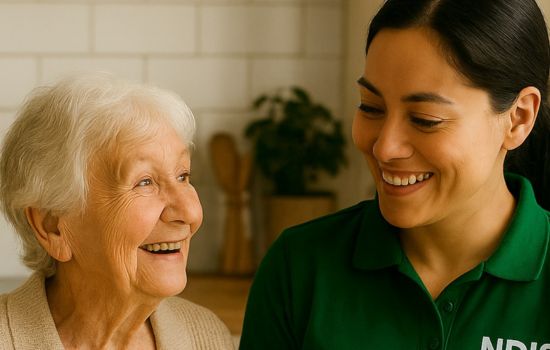 Heartline nurse supporting a patient at home